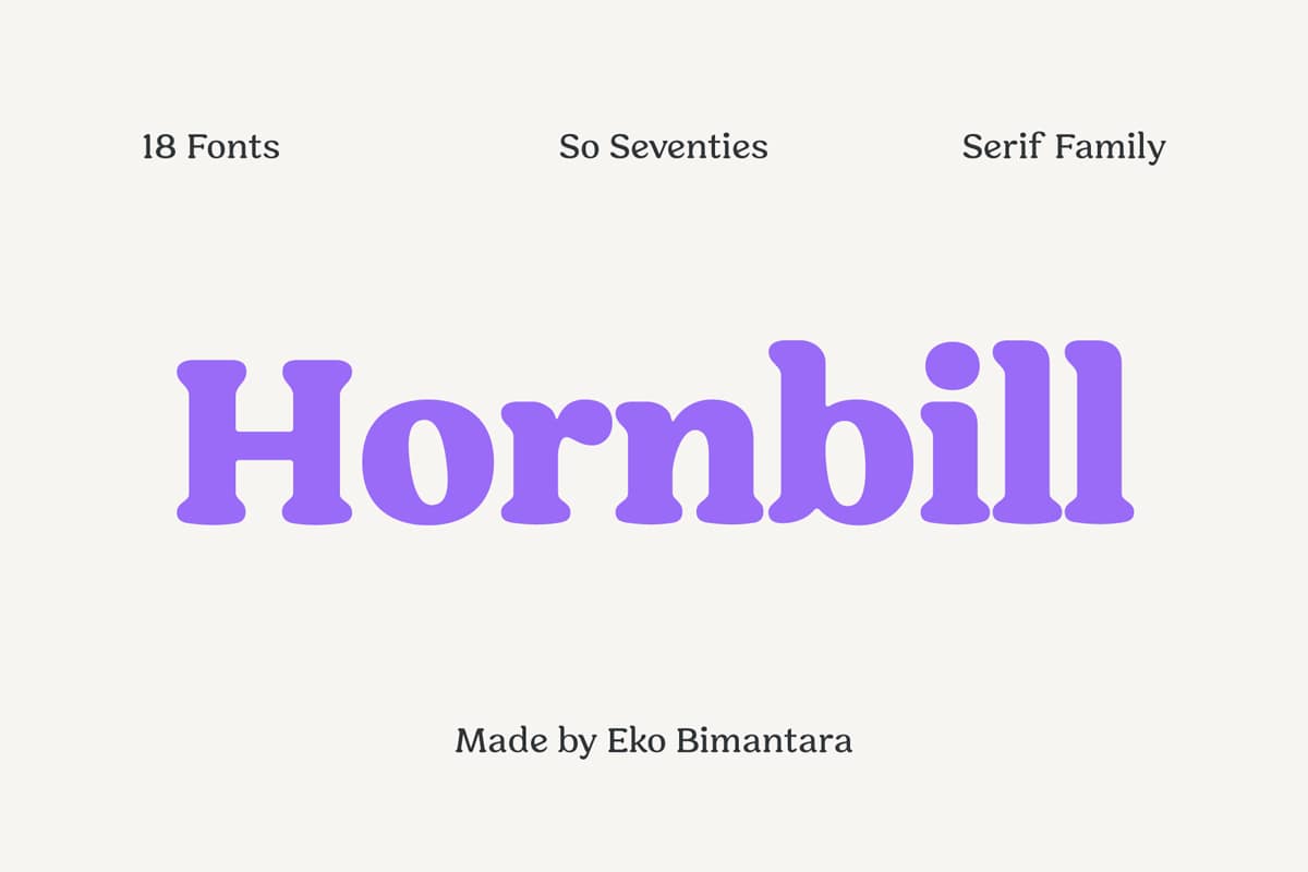 Hornbill Free Font