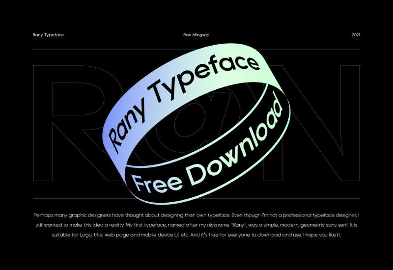 www.behance.net ranmingwei Rany-Typeface-Free-Font-c95ed6111144529.60898e80a8d62
