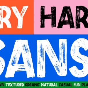 Dry Hard Sans – Organic Free Brush Fonts