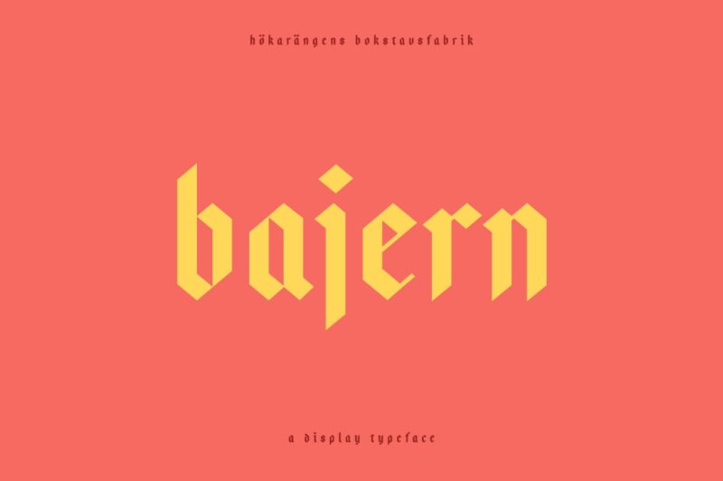Bajern — A Free Typeface