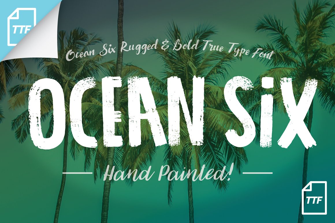 Ocean Six - Free Brush Font