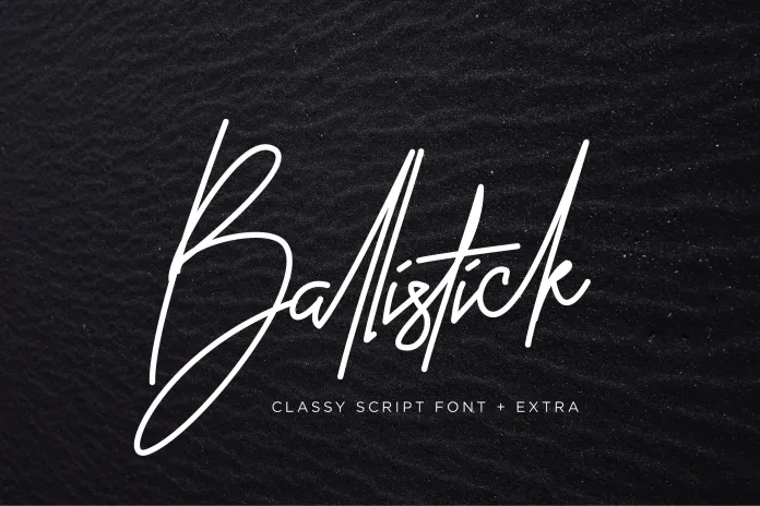 ballistick-signature-font
